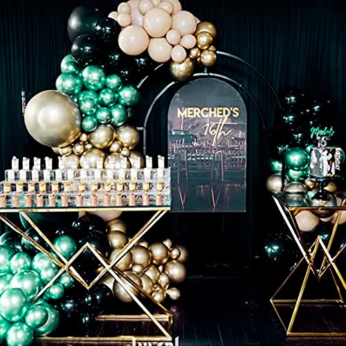 PartyWoo 140 Stück grüne und schwarze Ballonbogen-Set, Girlande, schwarz, metallisch, grün, metallisch, gold und hautfarben, Luftballons für Abschlussfeier, Hochzeit, Babyparty, Dschungel, Safari, PartyWoo 140 Stück grüne und schwarze Ballonbogen-Set, Girlande, schwarz, metallisch, grün, metallisch, gold und hautfarben, Luftballons für Abschlussfeier, Hochzeit, Babyparty, Dschungel, Safari, von PartyWoo