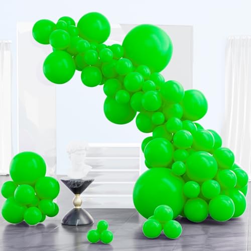 PartyWoo Luftballons Grün, 102 Stück Grüne Ballon Girlande Satz von Verschiedene Größen mit 18 Zoll 12 Zoll 10 Zoll 5 Zoll, Luftballon Girlande für Geburtstagsdeko, Partydeko, Hochzeitdeko, Grün-Y14 PartyWoo Luftballons Grün, 102 Stück Grüne Ballon Girlande Satz von Verschiedene Größen mit 18 Zoll 12 Zoll 10 Zoll 5 Zoll, Luftballon Girlande für Geburtstagsdeko, Partydeko, Hochzeitdeko, Grün-Y14 von PartyWoo