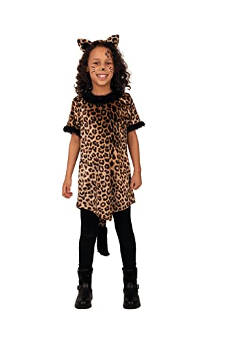 PartyXPeople Leoparden Kleid Kinderkostüm Raubkatze Verkleidung Kostüm braun-schwarz 12722-116 von PartyXPeople