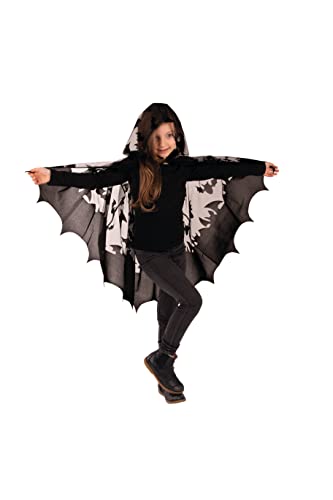 PartyXPeople Umhang Fledermaus Kinder Gr. 128 I Mit schwarzen Fledermäusen beflockt I Geeignet für Karneval, Halloween, Mottopartys und Rollenspiele PartyXPeople Umhang Fledermaus Kinder Gr. 128 I Mit schwarzen Fledermäusen beflockt I Geeignet für Karneval, Halloween, Mottopartys und Rollenspiele von PartyXPeople