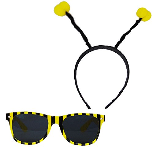 Partybob Bienen Kostüm-Accessoires - Fühler + Brille Set von Partybob