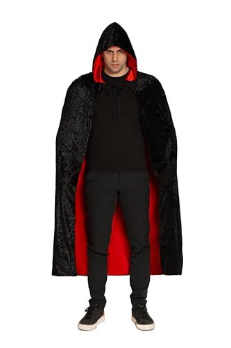 Partychimp Umhang mit Kapuze Erwachsene Vampir Verkleidung für Karneval Kostüm Halloween Kostüm Damen und Herren Gewand Mantel Unisex One Size Schwarz/Rot 1-teilig Umhang mit Kapuze Partychimp Umhang mit Kapuze Erwachsene Vampir Verkleidung für Karneval Kostüm Halloween Kostüm Damen und Herren Gewand Mantel Unisex One Size Schwarz/Rot 1-teilig Umhang mit Kapuze von Partychimp