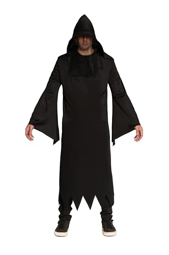 Partychimp Umhang mit Kapuze Halloween Totenmantel Horror Cape für Erwachsene Gothic Karneval Verkleidung Dunkler Vampir Damen und Herren Schwarz 1-teilig Umhang mit Kapuze Unisex - Größe L/XL Partychimp Umhang mit Kapuze Halloween Totenmantel Horror Cape für Erwachsene Gothic Karneval Verkleidung Dunkler Vampir Damen und Herren Schwarz 1-teilig Umhang mit Kapuze Unisex - Größe L/XL von Partychimp