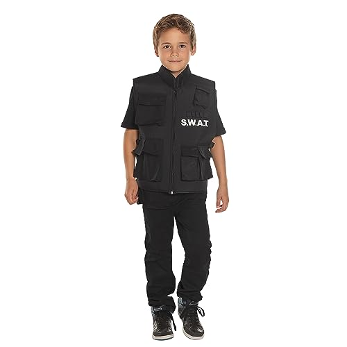 Kostümheld® 6 in 1 SWAT Unisex Kostüm für Herren & Damen Set für