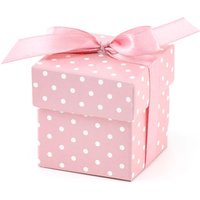 Rosa-weiß gepunktete Geschenkboxen im 10er Pack, 5,2cm x 5,2cm Rosa-weiß gepunktete Geschenkboxen im 10er Pack, 5,2cm x 5,2cm von Partydeco PL