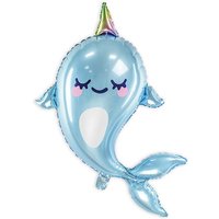 3D-Folienballon "Narwal", 87cm x 53cm 3D-Folienballon "Narwal", 87cm x 53cm von Partydeco