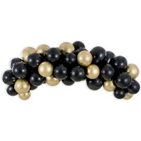 Ballongirlande zum selber basteln, schwarz-gold, 61-teilig Ballongirlande zum selber basteln, schwarz-gold, 61-teilig von Partydeco