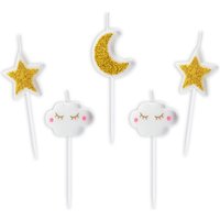 Geburtstagskerzen "Kleiner Stern", 5er Pack von Partydeco
