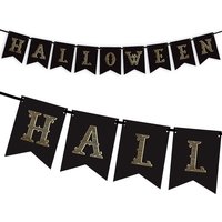 Halloween Wimpelkette, Pappe, 1,75m Halloween Wimpelkette, Pappe, 1,75m von Partydeco