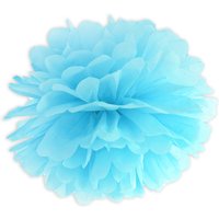 Hellblauer Papier-Pompom zum selbst Basteln, Ø 25cm von Partydeco