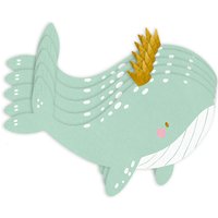 Kleiner Wal Servietten, 20er Pack, 10cm x 16cm von Partydeco