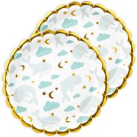 Kuchenteller "Kleiner Wal" im 6er Pack, mit Goldrand, Ø 18cm Kuchenteller "Kleiner Wal" im 6er Pack, mit Goldrand, Ø 18cm von Partydeco