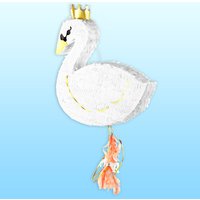 Schwan-Pinata aus Pappe, 46cm x 43cm Schwan-Pinata aus Pappe, 46cm x 43cm von Partydeco