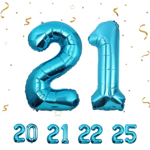 Geburtstag zahlen luftballon 21 jahre | Blau Folienballon 21 XXL -Riesen Folienballon in 40" - 101cm Geburtstagsdeko - Ballon Zahl Deko zum Geburtstag .Fliegt mit Helium Geburtstag zahlen luftballon 21 jahre | Blau Folienballon 21 XXL -Riesen Folienballon in 40" - 101cm Geburtstagsdeko - Ballon Zahl Deko zum Geburtstag .Fliegt mit Helium von Partyhausy