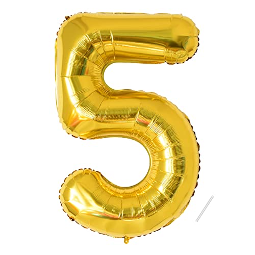 Geburtstag zahlen luftballon 5 jahre | Gold Folienballon 3 XXL -Riesen Folienballon in 40" - 101cm Geburtstagsdeko - Ballon Zahl Deko zum Geburtstag .Fliegt mit Helium Geburtstag zahlen luftballon 5 jahre | Gold Folienballon 3 XXL -Riesen Folienballon in 40" - 101cm Geburtstagsdeko - Ballon Zahl Deko zum Geburtstag .Fliegt mit Helium von Partyhausy