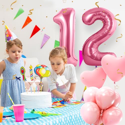 Zahlen luftballon 12 jahre | Rosa Folienballon-40"12 Geburtstagsdeko -12 Ballon Zahl Deko zum Geburtstag fliegt mit Helium 12.Geburtstag für Männer Frauen 12.Geburtstagsparty Jubiläum Zahlen luftballon 12 jahre | Rosa Folienballon-40"12 Geburtstagsdeko -12 Ballon Zahl Deko zum Geburtstag fliegt mit Helium 12.Geburtstag für Männer Frauen 12.Geburtstagsparty Jubiläum von Partyhausy