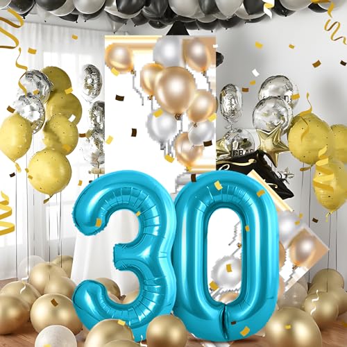 Zahlen luftballon 30 jahre | Blau Folienballon-40"30 Geburtstagsdeko -30 Ballon Zahl Deko zum Geburtstag fliegt mit Helium 30.Geburtstag für Männer Frauen 30.Geburtstagsparty Jubiläum Zahlen luftballon 30 jahre | Blau Folienballon-40"30 Geburtstagsdeko -30 Ballon Zahl Deko zum Geburtstag fliegt mit Helium 30.Geburtstag für Männer Frauen 30.Geburtstagsparty Jubiläum von Partyhausy