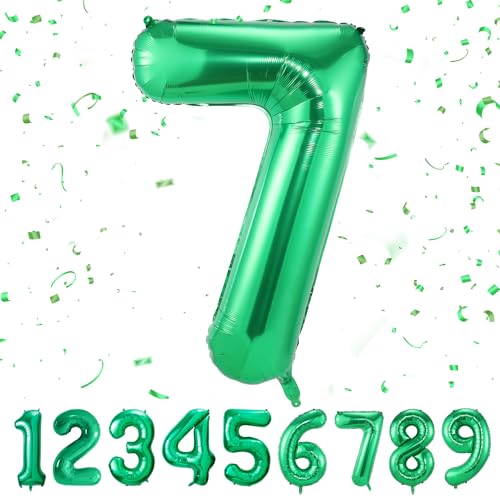 balloon Geburtstag zahlen Grün luftballon 7 jahre | Folienballon 7 -für Mädchen Junge Folienballon in 40"Geburtstagsdeko - Kindergeburtstag Ballon Zahl Deko Geburtstag - fliegt mit Helium balloon Geburtstag zahlen Grün luftballon 7 jahre | Folienballon 7 -für Mädchen Junge Folienballon in 40"Geburtstagsdeko - Kindergeburtstag Ballon Zahl Deko Geburtstag - fliegt mit Helium von Partyhausy