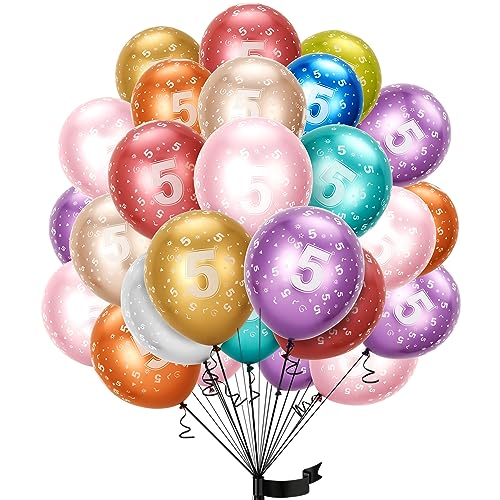 balloon Geburtstag zahlen luftballon 5 jahre | Folienballon 5. 15Pcs 32m Luftballons Mädchen Junge Geburtstagsdeko-Ballon Zahl Deko zum Geburtstag-fliegt mit Helium von Partyhausy