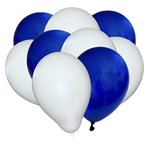 50 Luftballons - 27cm - Blau - Weiß - Naturlatex Luftballons für Geburtstage, Kindergeburtstage, Partys, Hochzeiten und Feste, Luft & Helium geeignet, EU Herstellung 50 Luftballons - 27cm - Blau - Weiß - Naturlatex Luftballons für Geburtstage, Kindergeburtstage, Partys, Hochzeiten und Feste, Luft & Helium geeignet, EU Herstellung von Partyloon