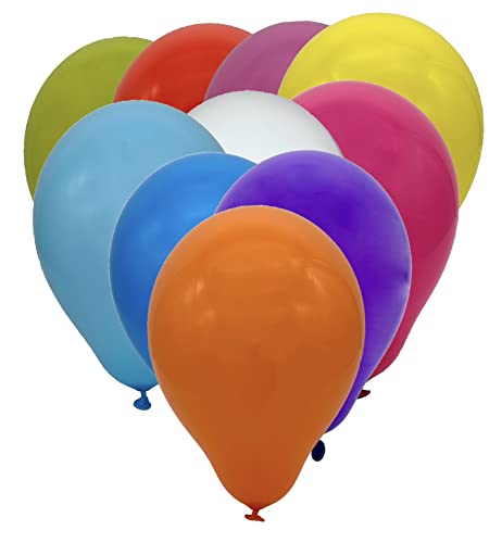 50 Luftballons - 27cm - Bunt - Naturlatex Luftballons für Geburtstage, Kindergeburtstage, Partys, Hochzeiten und Feste, Luft & Helium geeignet, EU Herstellung 50 Luftballons - 27cm - Bunt - Naturlatex Luftballons für Geburtstage, Kindergeburtstage, Partys, Hochzeiten und Feste, Luft & Helium geeignet, EU Herstellung von Partyloon