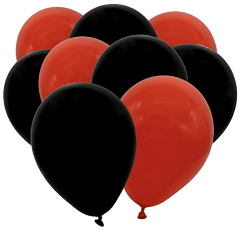 50 Luftballons - 27cm - Schwarz - Rot - Naturlatex Luftballons für Geburtstage, Kindergeburtstage, Partys, Hochzeiten und Feste, Luft & Helium geeignet, EU Herstellung 50 Luftballons - 27cm - Schwarz - Rot - Naturlatex Luftballons für Geburtstage, Kindergeburtstage, Partys, Hochzeiten und Feste, Luft & Helium geeignet, EU Herstellung von Partyloon