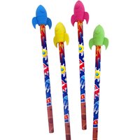 Bleistift mit Radierer Rakete, 1 St. Bleistift mit Radierer Rakete, 1 St. von Partystrolche