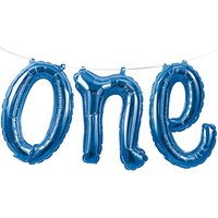 Folienballon Buchstaben Set One blau, 1 St. Folienballon Buchstaben Set One blau, 1 St. von Partystrolche