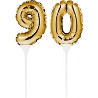 Kuchenpicker Folienballon Gold Zahl 90 Kuchenpicker Folienballon Gold Zahl 90 von Partystrolche