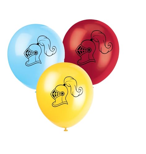 Partystrolche 8 Luftballons mit Rittermotiven für den Kindergeburtstag oder die Ritterparty von Partystrolche