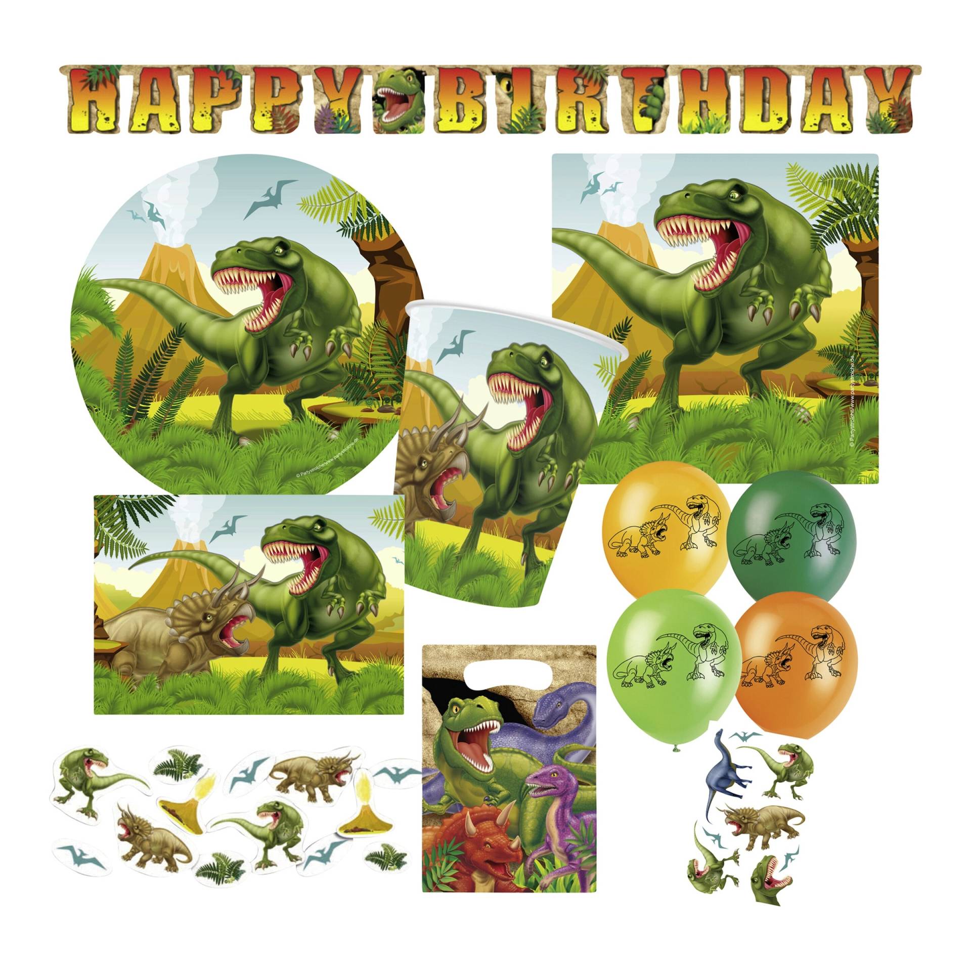 Partystrolche Partyset Dinosaurier mit Mitgebseln 108 tlg. Partystrolche Partyset Dinosaurier mit Mitgebseln 108 tlg. von Partystrolche
