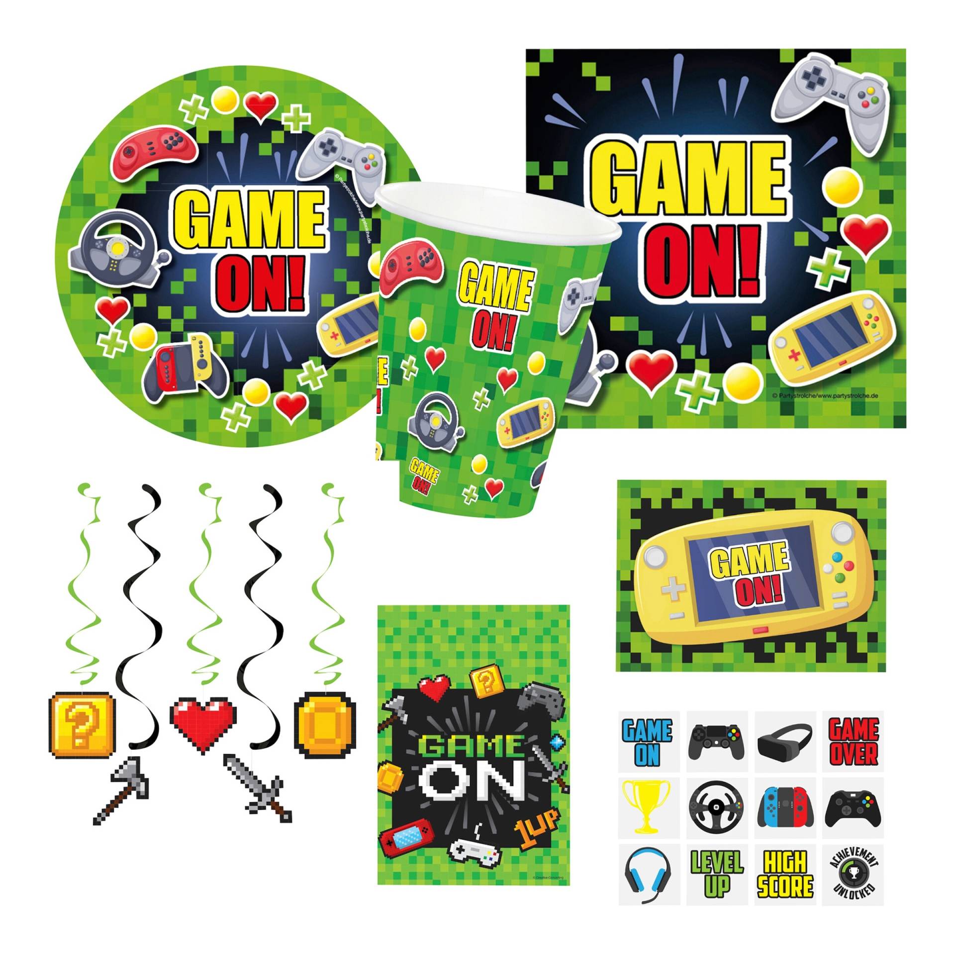 Partystrolche Partyset Gaming mit Mitgebseln 153 tlg. Partystrolche Partyset Gaming mit Mitgebseln 153 tlg. von Partystrolche