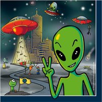 Servietten Alien Party, 20 St. Servietten Alien Party, 20 St. von Partystrolche