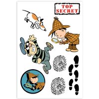 Tattoos Detektiv Flo, 1 Bogen Tattoos Detektiv Flo, 1 Bogen von Partystrolche