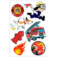 Tattoos Feuerwehrmann Flo, 1 Bogen Tattoos Feuerwehrmann Flo, 1 Bogen von Partystrolche