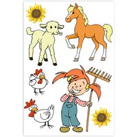Tattoos Flos Bauernhof Party Luzie, 1 Bogen Luzie Tattoos Flos Bauernhof Party Luzie, 1 Bogen Luzie von Partystrolche