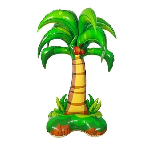 Hawaii Deko Kokosnuss Palme Ballons Stehend Groß Kokosnuss Palmen Luftballon Stehender Hawaii Palmen Deko Folienballon Strand Tropisch Helium Ballon Sommer Poolparty Hawaii Party Deko (Kokosnussbaum) von Partyzeit