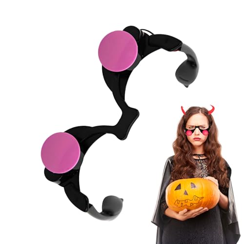 Pasbuteiy Halloween Leuchtende Rote LED Brille, Halloween Leuchtende Brillen, Leuchtendes Brillen Requisiten, Lustige LED Brille, Festlich Blinkende Rote Brilles Für Den Urlaub von Pasbuteiy