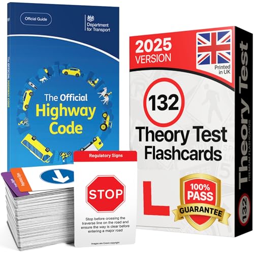 2025 Driving Theory Book Test Kit: Official DVSA Highway Code Book 2025 UK Edition + 132 Road Sign Flash Cards - Theory Test Book 2025 UK DVLA Kit, Learner Drivers 2025 Driving Theory Book Test Kit: Official DVSA Highway Code Book 2025 UK Edition + 132 Road Sign Flash Cards - Theory Test Book 2025 UK DVLA Kit, Learner Drivers von PassPro