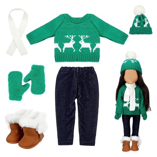 18 Zoll Puppenkleidung niedliche gestrickte amerikanische Puppenkleidung Weihnachten Winter -Outfit mit Schuhen, Pullovern, Hose, Hut, Handschuhen und Schals für Weihnachtsdekor -Geschenke, Style 2 18 Zoll Puppenkleidung niedliche gestrickte amerikanische Puppenkleidung Weihnachten Winter -Outfit mit Schuhen, Pullovern, Hose, Hut, Handschuhen und Schals für Weihnachtsdekor -Geschenke, Style 2 von Pastoralist