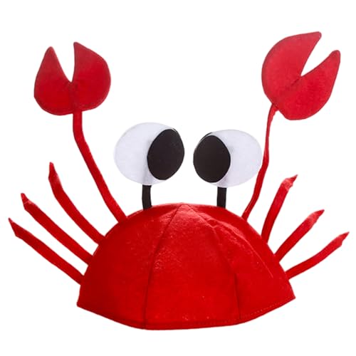 3D -Hummer Crawfish Crab, Krabbenhut, einzigartige lustige Hüte mit Klauen Männer -Frauen Neuheit 3D -Meeresfrüchtekappe für Halloween Decoration Party Supplies von Pastoralist