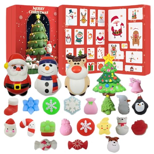 Adventskalender 2024, 24 Tage entzückende Squish Toy Weihnachten Countdown -Kalender, Relief Stress Kids Advent Kalender 2024 für Mädchen Jungen Kinder Erwachsene Geschenke, Adventskalender 2024, Wei von Pastoralist