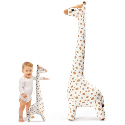 Giraffe gefülltes Tier, niedliche stehende Giraffe Plüsch kuscheliger PP -Baumwollgefüllte Plüschkissen, weiches Spielzeug für Jungen, Mädchen, Kinder, Babyparty, Schlafenszeit, 27, 5, Weihnachtsdekor von Pastoralist