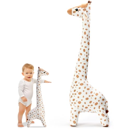 Giraffe gefülltes Tier, niedliche stehende Giraffe Plüsch kuscheliger PP -Baumwollgefüllte Plüschkissen, weiches Spielzeug für Jungen, Mädchen, Kinder, Babyparty, Schlafenszeit, 27, 5, Anima von Pastoralist