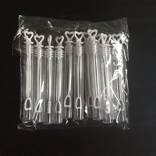 Hochzeitsblase Zauberstab Mini Herzform Seife Flaschenröhre Kinder Party Dekoration Vorräte 48pcs, Bubble Stick Tube, Zauberstab von Pastoralist