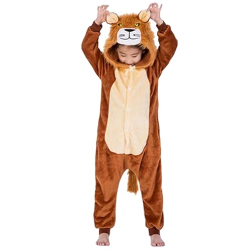 Mädchen- Onesie, süße Kapuzenlöwen -Strampler, Polyesterfaser -Löwenkostüm mit Knopf, Tierkostüm für Party -Cosplay, s |.Tier Mädchen- Onesie, süße Kapuzenlöwen -Strampler, Polyesterfaser -Löwenkostüm mit Knopf, Tierkostüm für Party -Cosplay, s |.Tier von Pastoralist