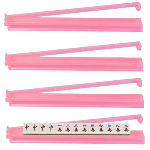 Mahjong Racks mit Pushers 4pcs 18, 5 Zoll transparentes Mahjong -Pushers und Racks Acryl American Accessoires und, mit von Pastoralist