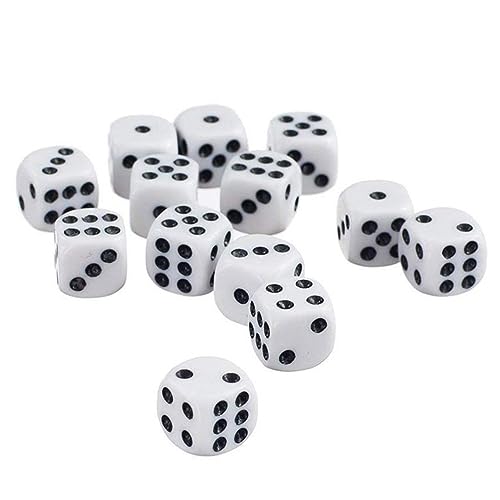 Mathematische Würfel, Acrylwürfel 12mm sechsseitiger pädagogischer mathematischer Spielzeug 50pcs Weiß Mathematische Würfel, Acrylwürfel 12mm sechsseitiger pädagogischer mathematischer Spielzeug 50pcs Weiß von Pastoralist