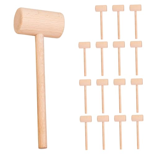 Pastoralist 16pcs Crab Malets 2, 5 x 7, 7 Zoll Holzhammer leicht zu reinigen Wiederverwendbare Meeresfrüchte -Cracker für Krabben, Holzhammer von Pastoralist