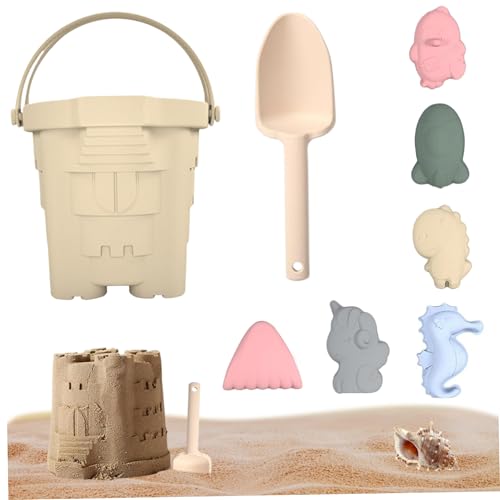 Pastoralist 8pcs/Set Silicon Beach Spielzeug tragbares Sandspielzeug für Kids Beach Set enthält Flexible Sandschaufel 6 Spielzeugformen Kleinkind für Sommerplayset Beige, Weihnachtsdekoratio Pastoralist 8pcs/Set Silicon Beach Spielzeug tragbares Sandspielzeug für Kids Beach Set enthält Flexible Sandschaufel 6 Spielzeugformen Kleinkind für Sommerplayset Beige, Weihnachtsdekoratio von Pastoralist